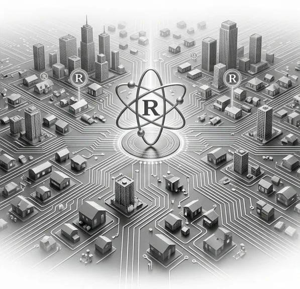 Web3 and blockchain real estate concept